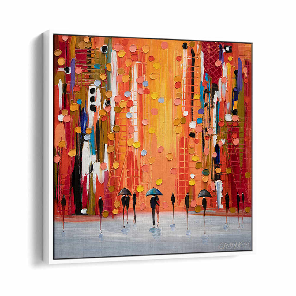 HOT RAINY SUNSET , MODERN IMPRESSIONISM PAINTINGS