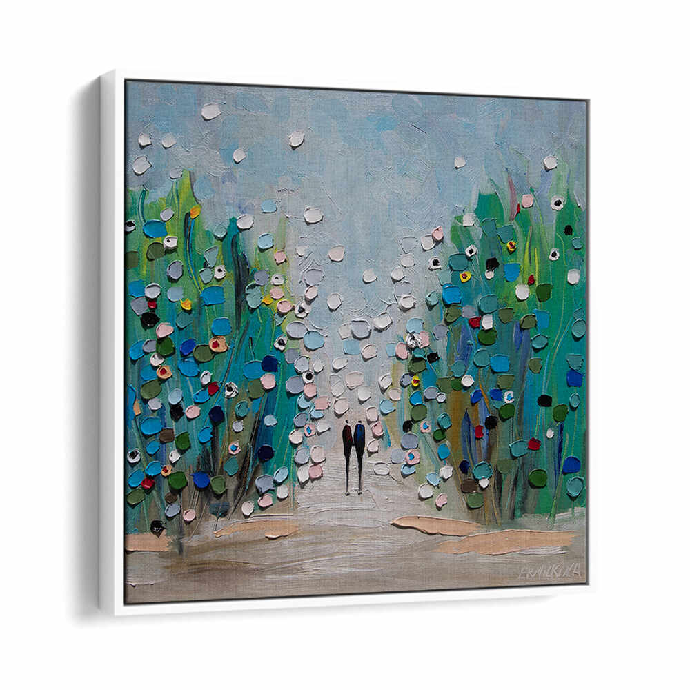 IN THE GARDEN , MODERN IMPRESSIONISM PAINTINGS