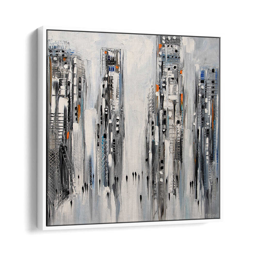 IN THE NEW CITY , MODERN IMPRESSIONISM PAINTINGS