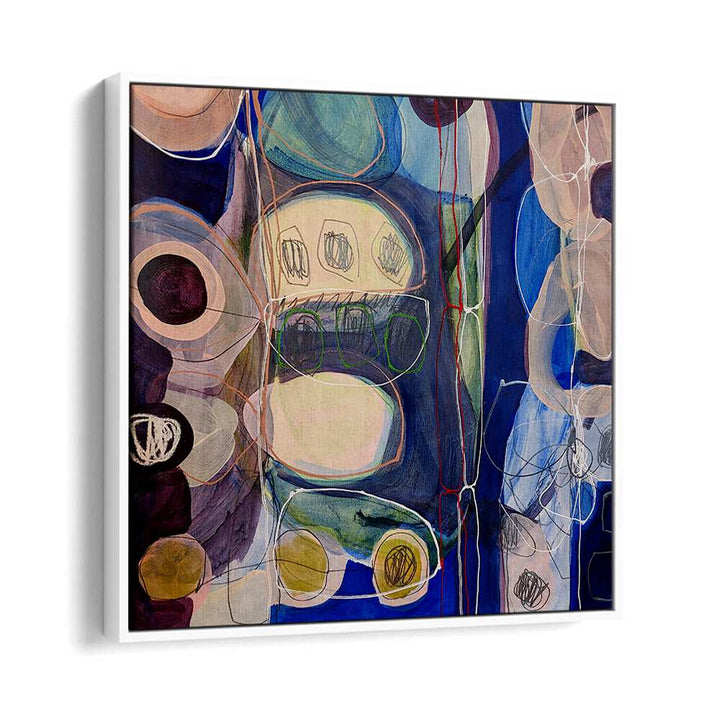 Vibrant LITTLE MONSTERS I, ABSTRACT PAINTINGS, showcasing modern expressionism with fluid brush strokes.