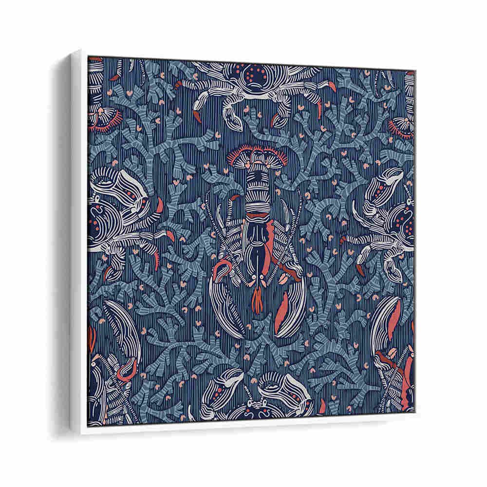 Vibrant LOBSTER AND CRAB NOSTALGIA I beach paintings, perfect for adding coastal charm to your living space.