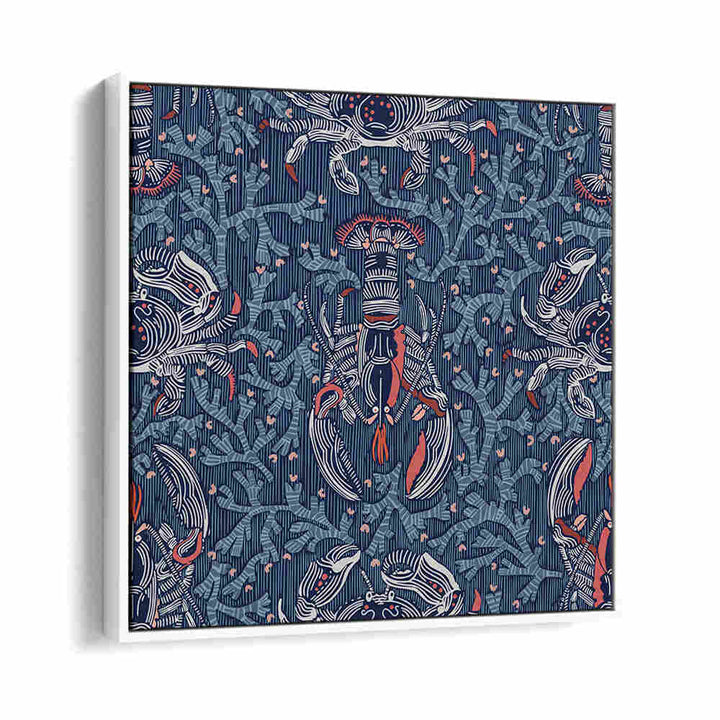 Vibrant LOBSTER AND CRAB NOSTALGIA I beach paintings, perfect for adding coastal charm to your living space.