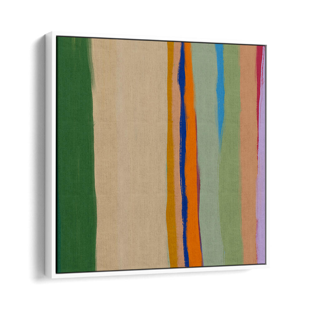 STRIPES WITH EARTHY GREENS , ABSTRACT PAINTINGS