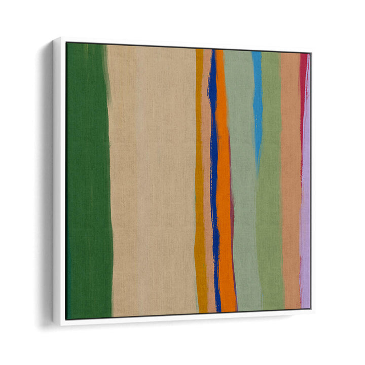 STRIPES WITH EARTHY GREENS , ABSTRACT PAINTINGS