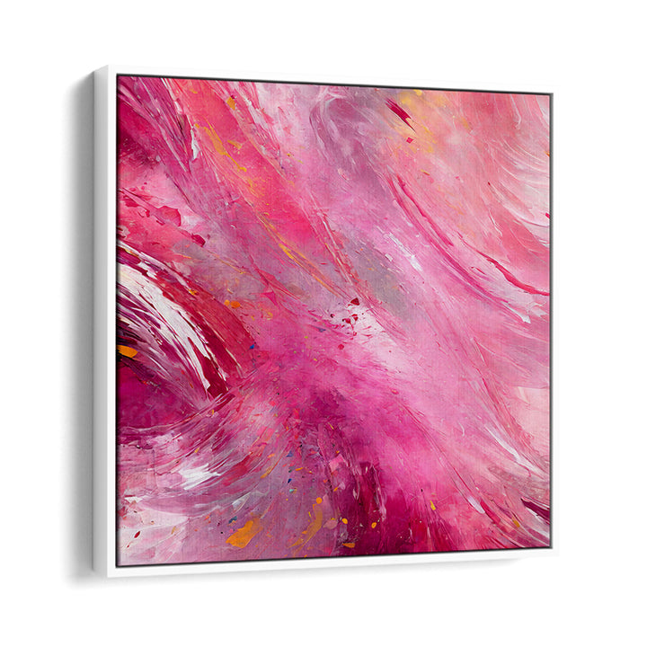 VIBRANT ABSTRACT WITH BOLD PINK, ABSTRACT PAINTINGS bring contemporary flair to any space with dynamic colors and shapes.