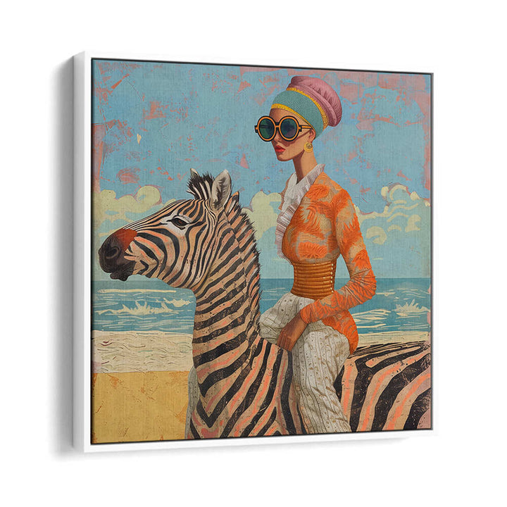 WOMAN AND ZEBRA , FASHION POSTERS