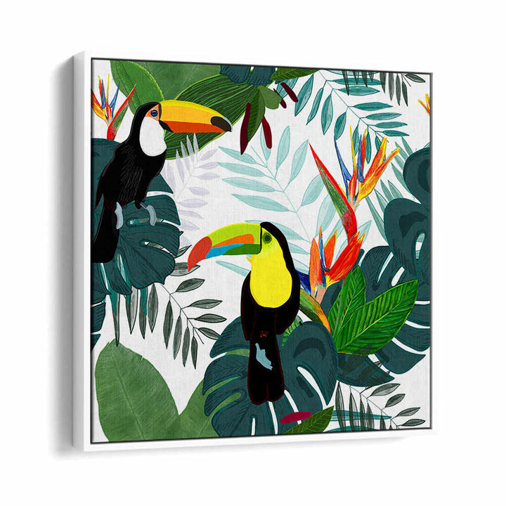 TAUCAN AND BIRD OF PARADISE , ANIMAL PAINTINGS
