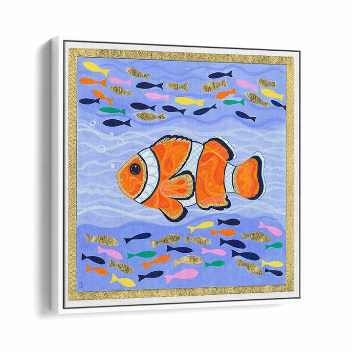 ORANGE CLOWN FISH , BEACH PAINTINGS