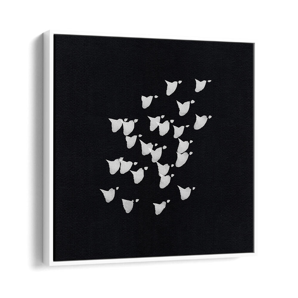 BIRDS IN FLIGHT UPWARDS BW, ABSTRACT PAINTINGS brings modern artistry and ethereal freedom to your space.