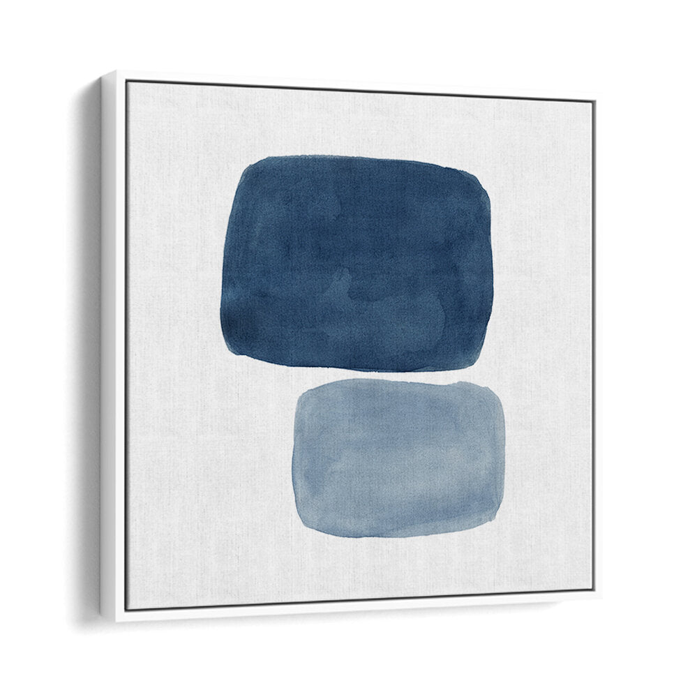 Beautiful blue shapes on a textured background, showcasing AFFINITY, GEOMETRIC ART PRINTS for modern home decor.