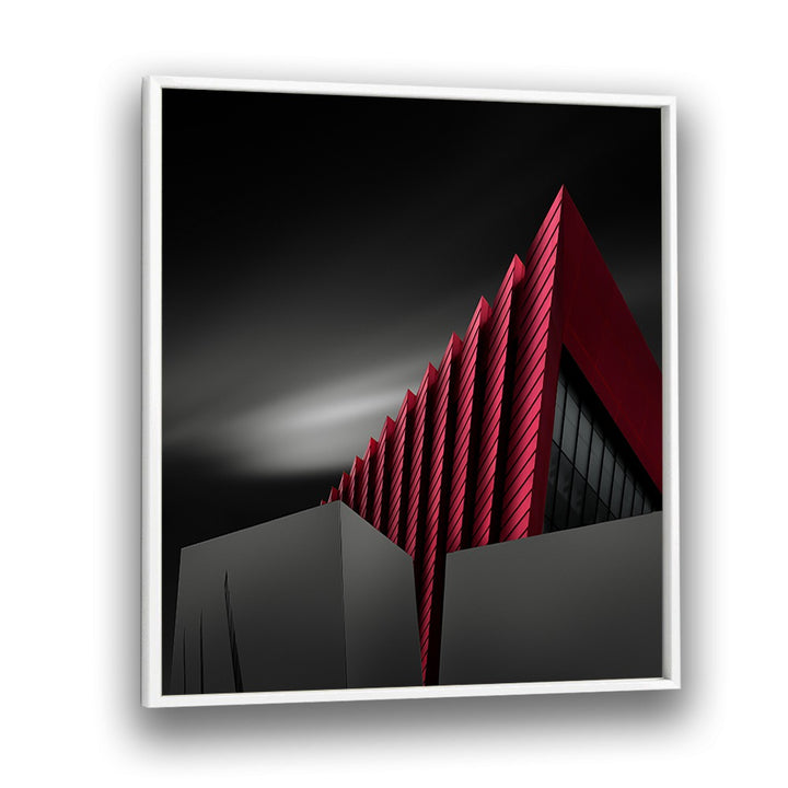 surreal painting - RED STRIPES BUILDING BY XIBIAO HUANG by Asianmonk