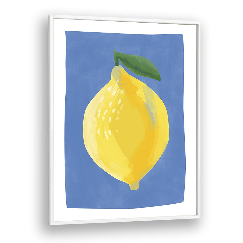 YELLOW LEMON BY ELENA RISTOVA, KITCHEN ART PAINTINGS