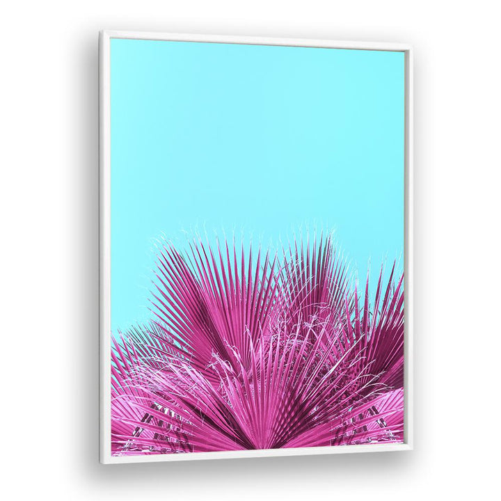 surreal painting - ELECTRIC PINK PALM FRONDS by Asianmonk