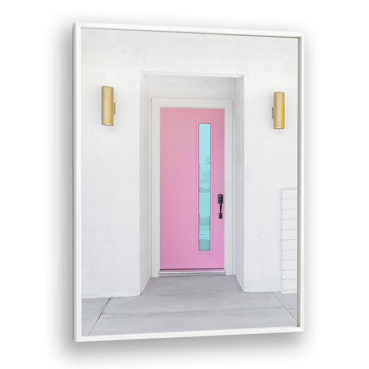 surreal painting - PINK DOOR WITH A BLUE WINDOW by Asianmonk