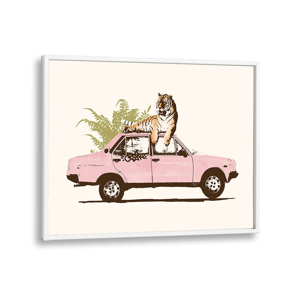 TIGER ON CAR , FASHION POSTERS