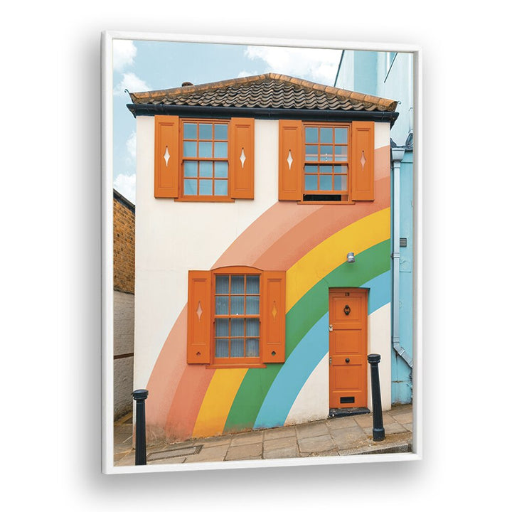 FUNKY RAINBOW HOUSE BY GABOR ESTEFAN, STREET PHOTOGRAPHY ART PRINTS