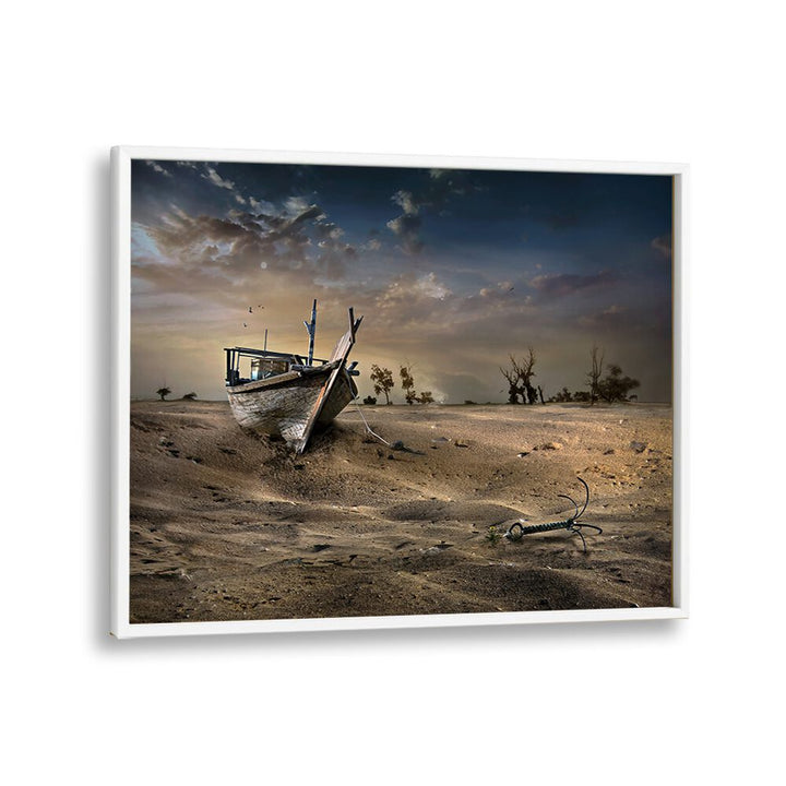 ABSTRACT painting - SHIP IN THE DESERT by Asianmonk