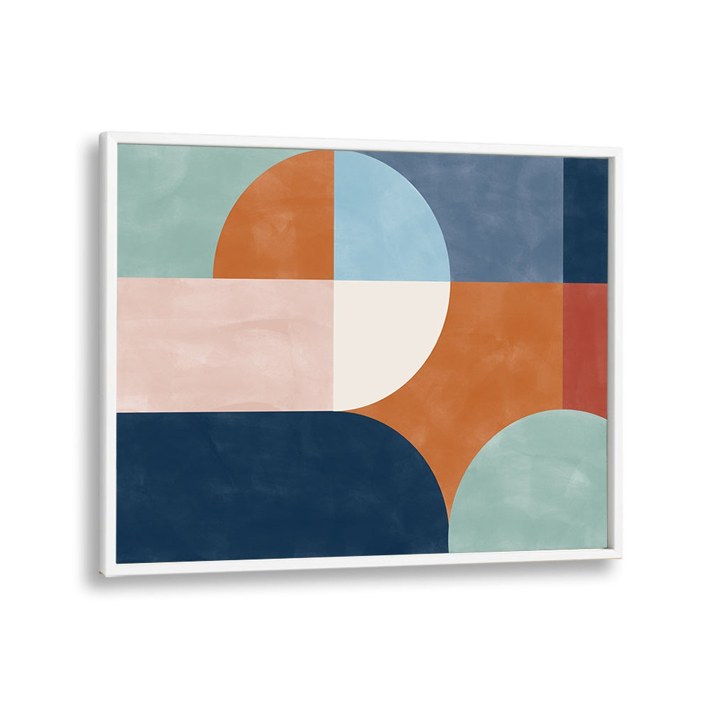 BLUE & RUST ABSTRACTION BY ELENA RISTOVA, ABSTRACT ART PRINT