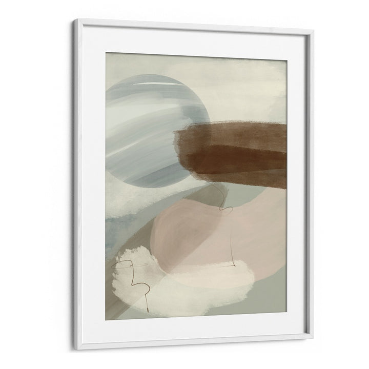 ABSTRACT GREEN HORIZON, ABSTRACT PAINTINGS showcases soothing colors in a modern framed artwork for any space.