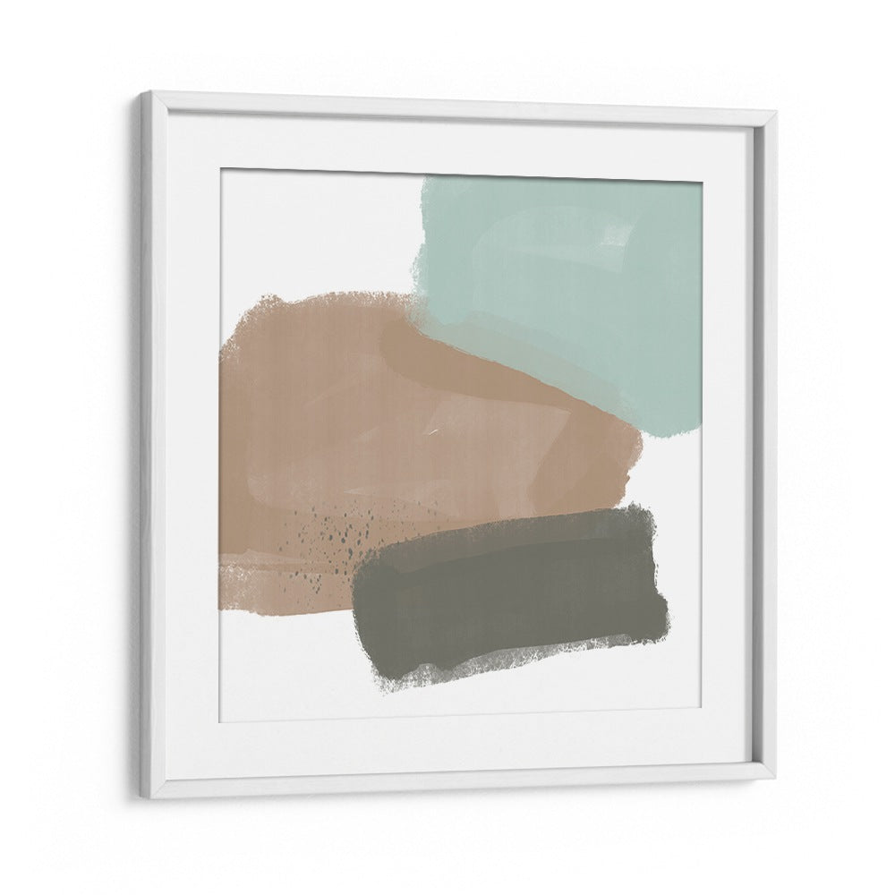 Framed ABSTRACT SHAPES NO III, ABSTRACT PAINTINGS with soft hues, perfect for modern decor from WhiteMount.