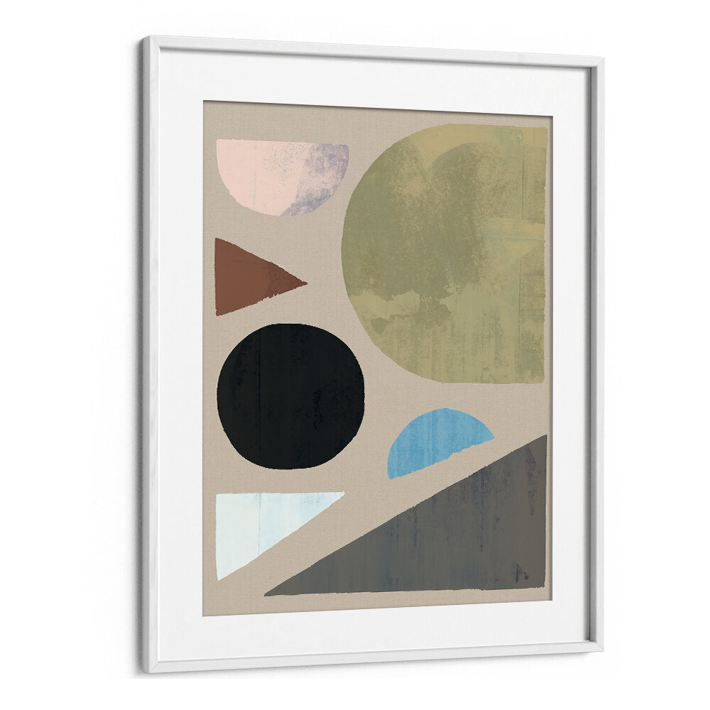 ABSTRACT SHAPES IN MUTED TONES I , GEOMETRIC ART PRINTS