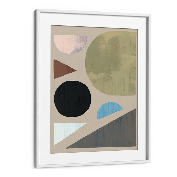 ABSTRACT SHAPES IN MUTED TONES I , GEOMETRIC ART PRINTS