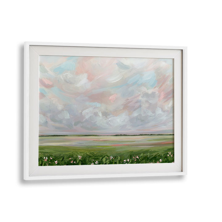 Vibrant landscape painting capturing wildflowers, part of the AMONGST THE WILDFLOWERS , LANDSCAPE PAINTINGS collection.