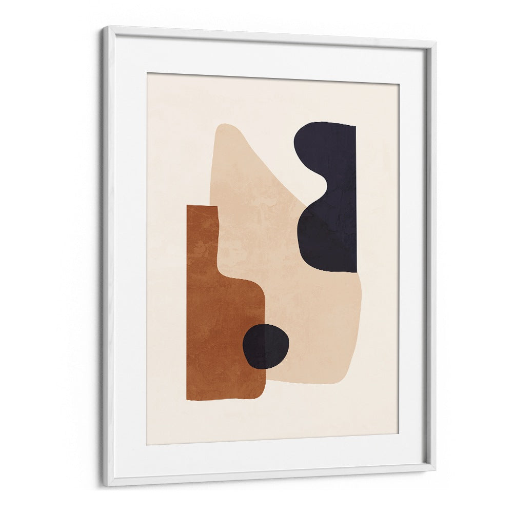 Sophisticated ABSTRACT MINIMAL SHAPES III, GEOMETRIC ART PRINTS featuring modern 2D and 3D designs for elegant decor.