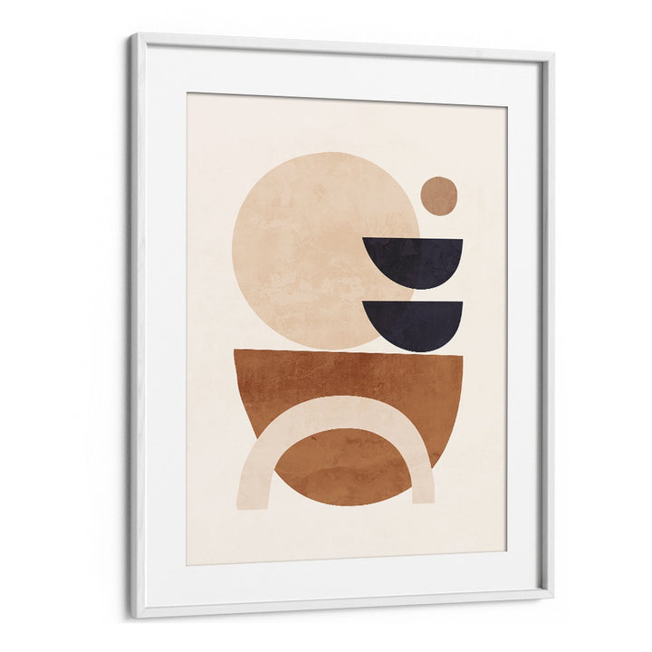 Stylish ABSTRACT MINIMAL SHAPES, GEOMETRIC ART PRINTS in earthy tones, perfect for modern home decor.