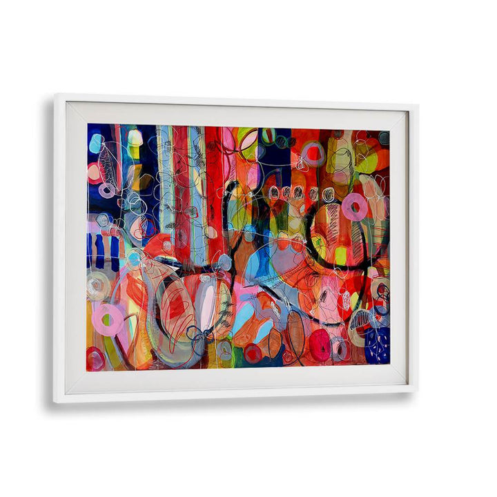 Vibrant AFTER THE RAIN III, ABSTRACT PAINTINGS showcases a unique blend of color and form in stunning acrylic art.