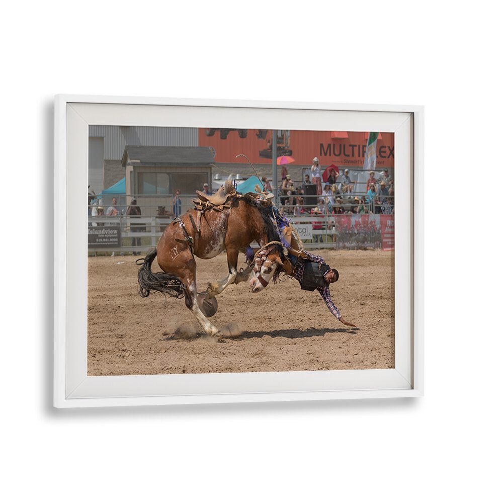 Dynamic rodeo action captured in BATTLE, PHOTOGRAPHY PRINTS showcasing intense moments and raw energy.