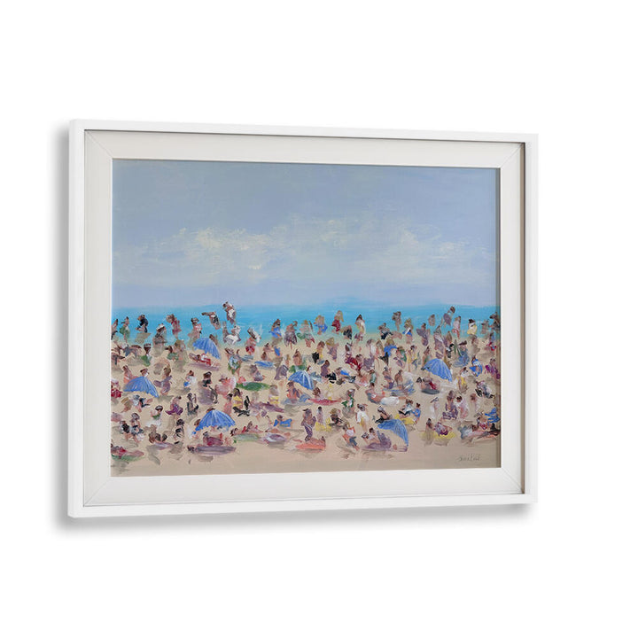 Vibrant beach scene featuring our BEACHSIDE BLURS, BEACH PAINTINGS, perfect for a serene coastal retreat.