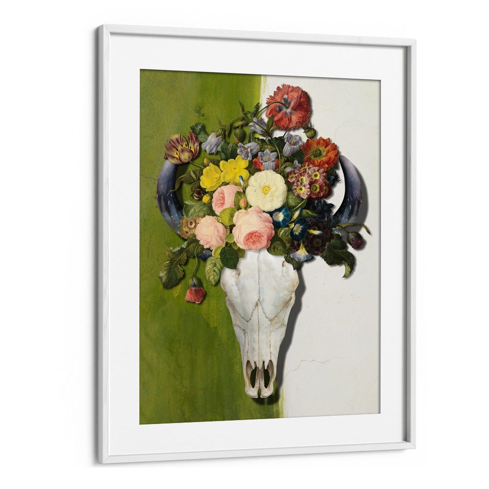 BLOOMING BULL SKULL