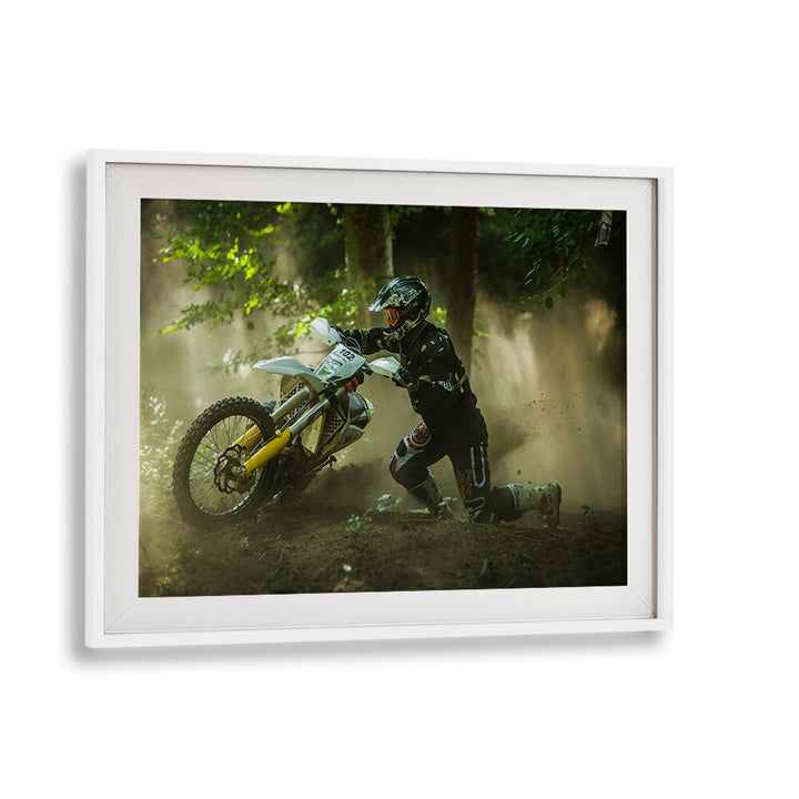 Dynamic rider navigating rugged terrain, showcasing the thrill of nature in CARPATH ENDURO I, PHOTOGRAPHY PRINTS.