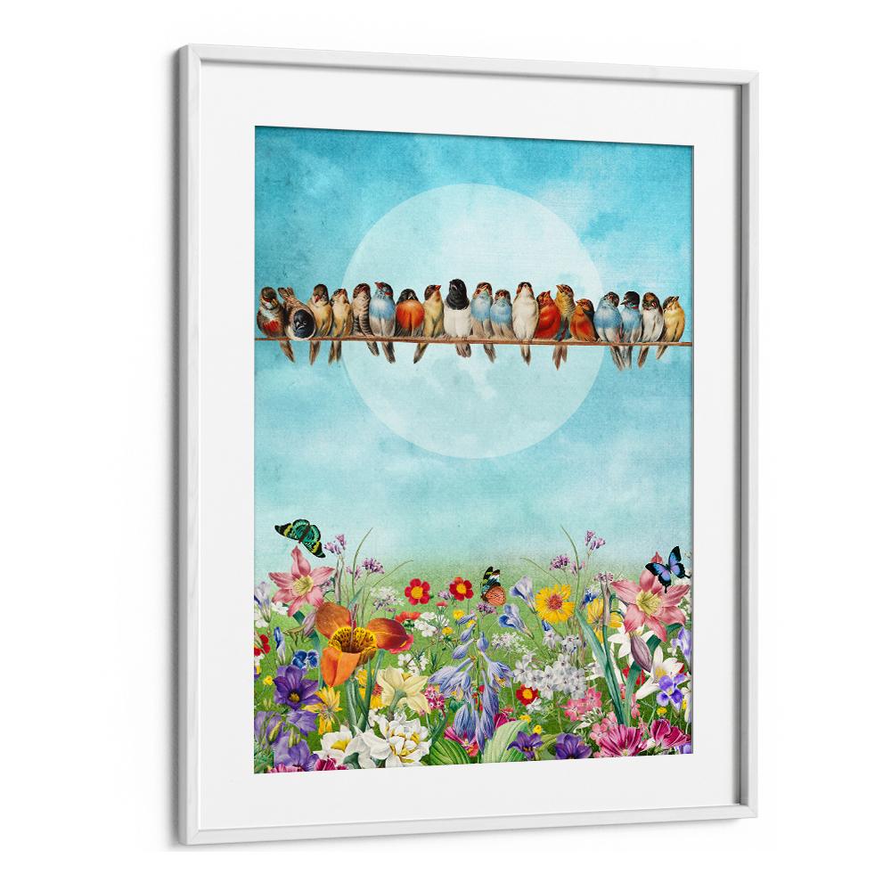 CHEERFUL BIRDS AND BLOOMS