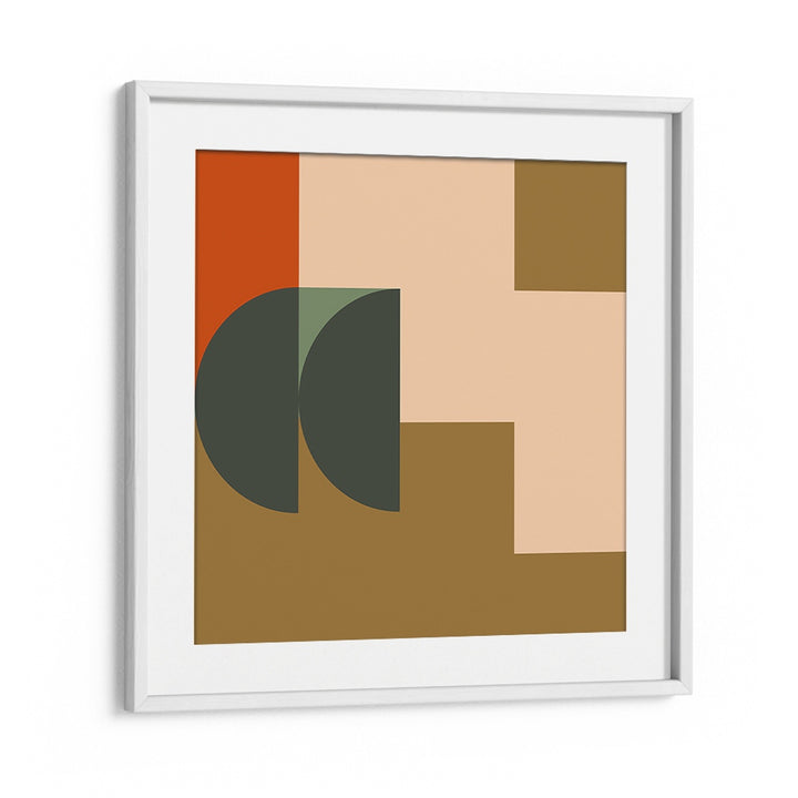 Framed CONTEMPORARY ABSTRACT XXII, ABSTRACT PAINTINGS featuring geometric shapes and warm colors for stylish decor.