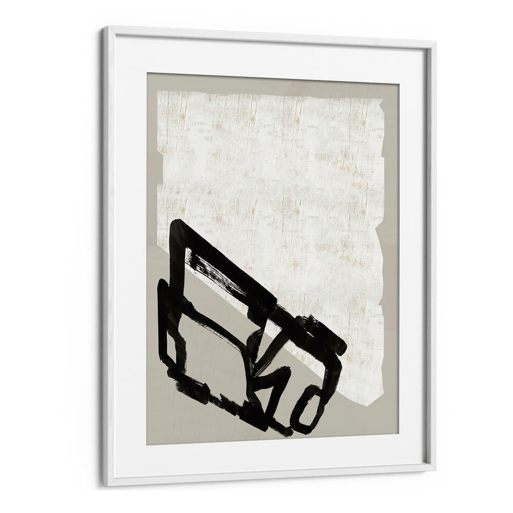 Stylish CONTEMPORARY I , ABSTRACT PAINTINGS featuring bold black lines and a textured background to enhance any space.