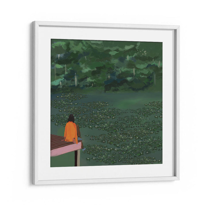 DAYDREAMING AT THE LAKE , PORTRAITS & FIGURATIVE ILLUSTRATIONS