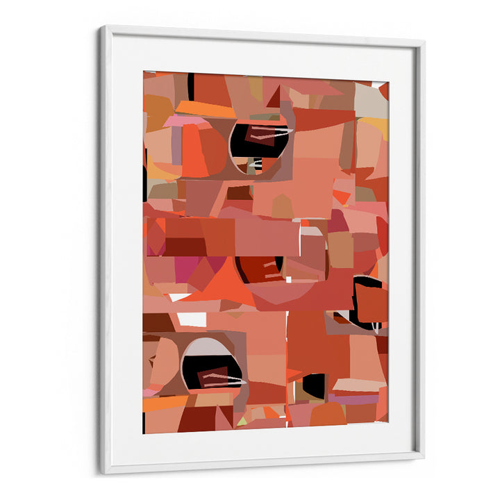 Vibrant DEEP PINK GEOMETRIC SHAPES IV, GEOMETRIC ART PRINTS, perfect for modern home decor and artistic displays.