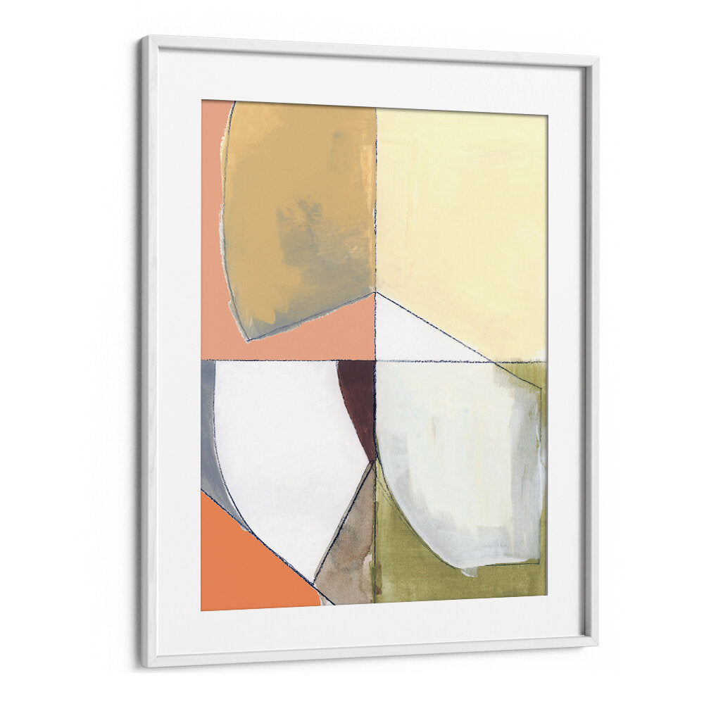 DUSTY PINK YELLOW ABSTRACT I , ABSTRACT PAINTINGS