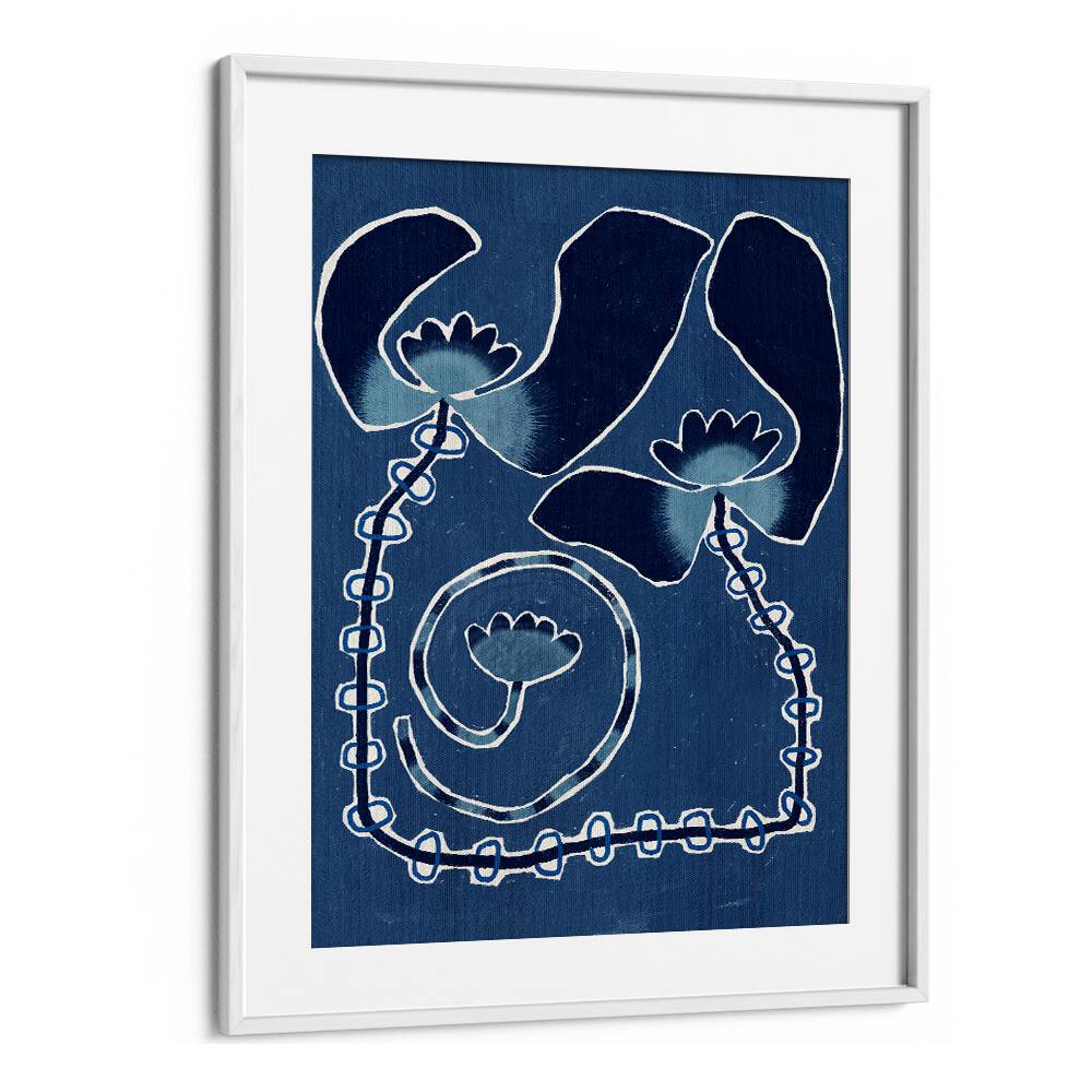 DELICATE BLOOM BLUE , FLORAL FLOWER PAINTINGS