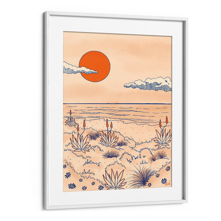 Serene sunset over dunes in DUNES DREAM, LANDSCAPE PAINTINGS, perfect for transforming your living space.
