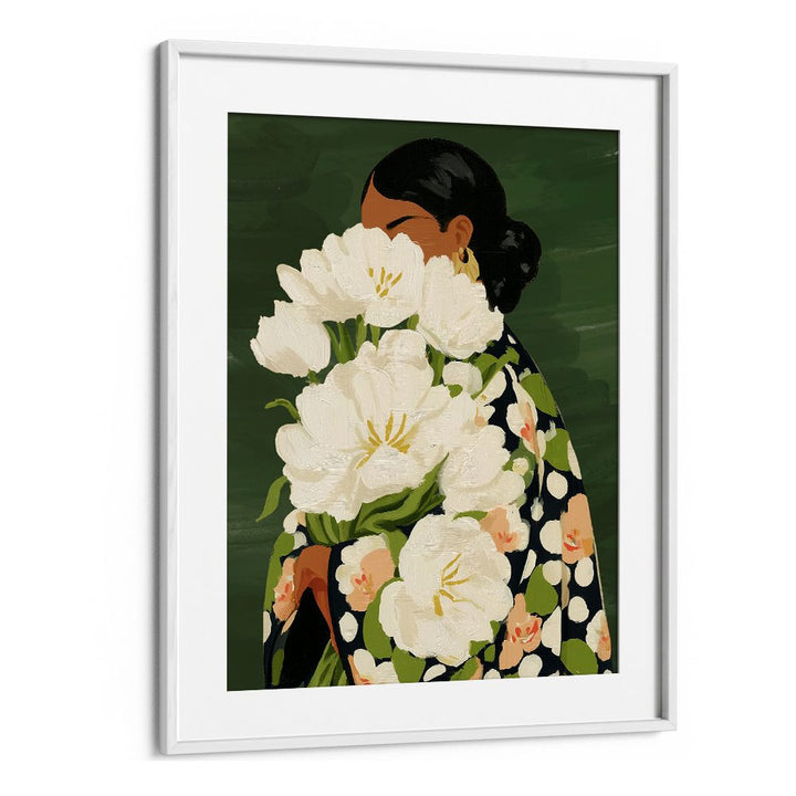 ELEGANT WOMAN AND FLOWERS
