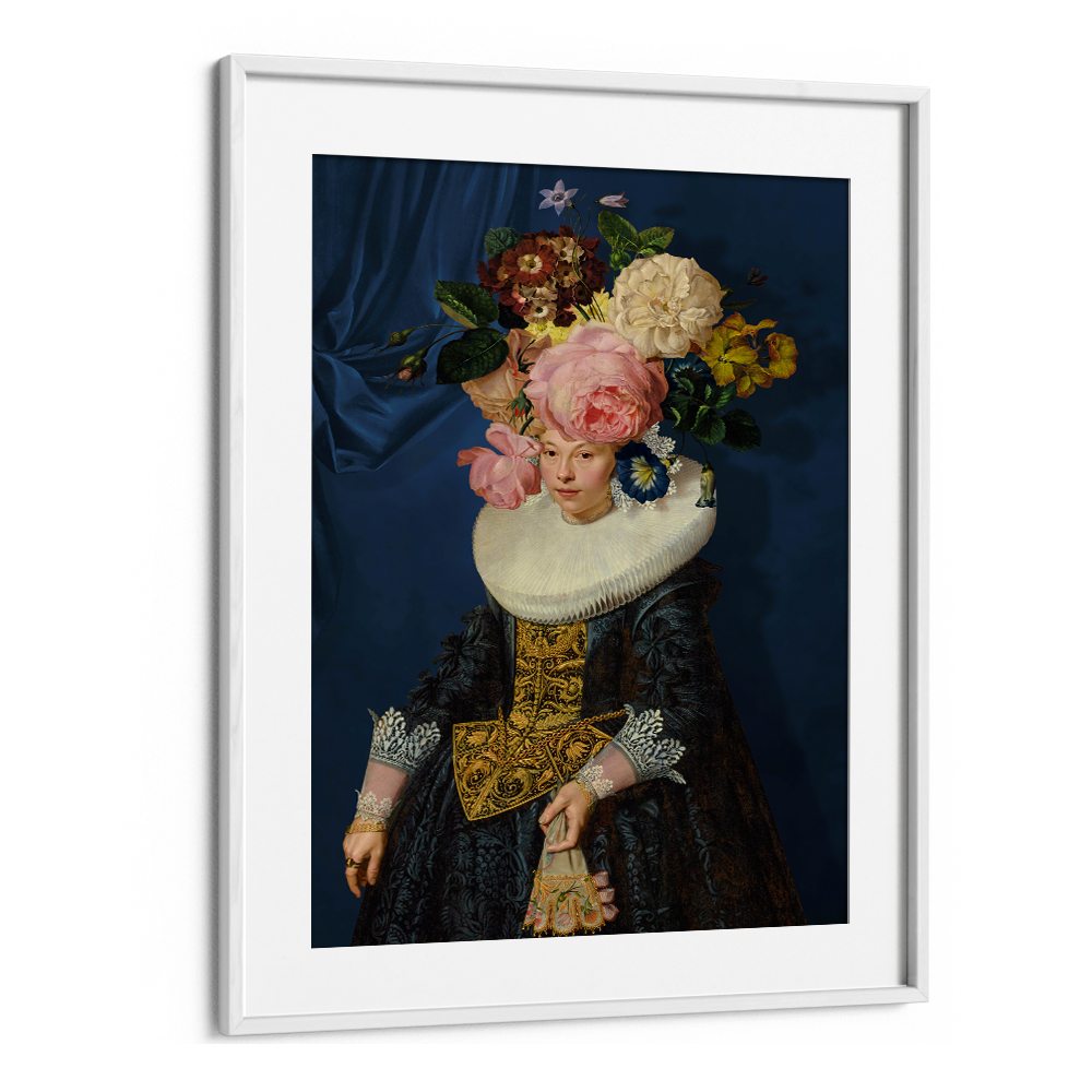 ELEGANT WOMAN FLORAL HEADDRESS