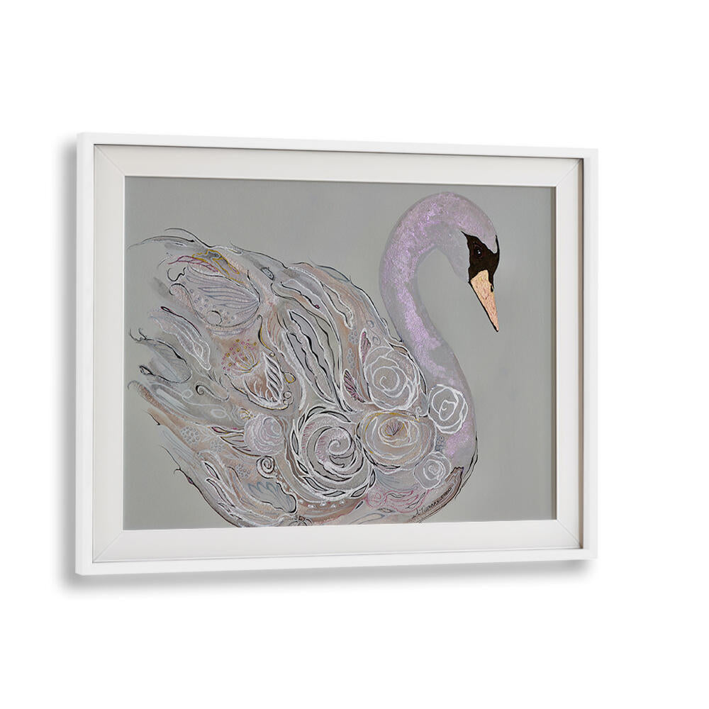 Elegant Swan, Animal Paintings showcase grace and abstract beauty, perfect for transforming your space with style.