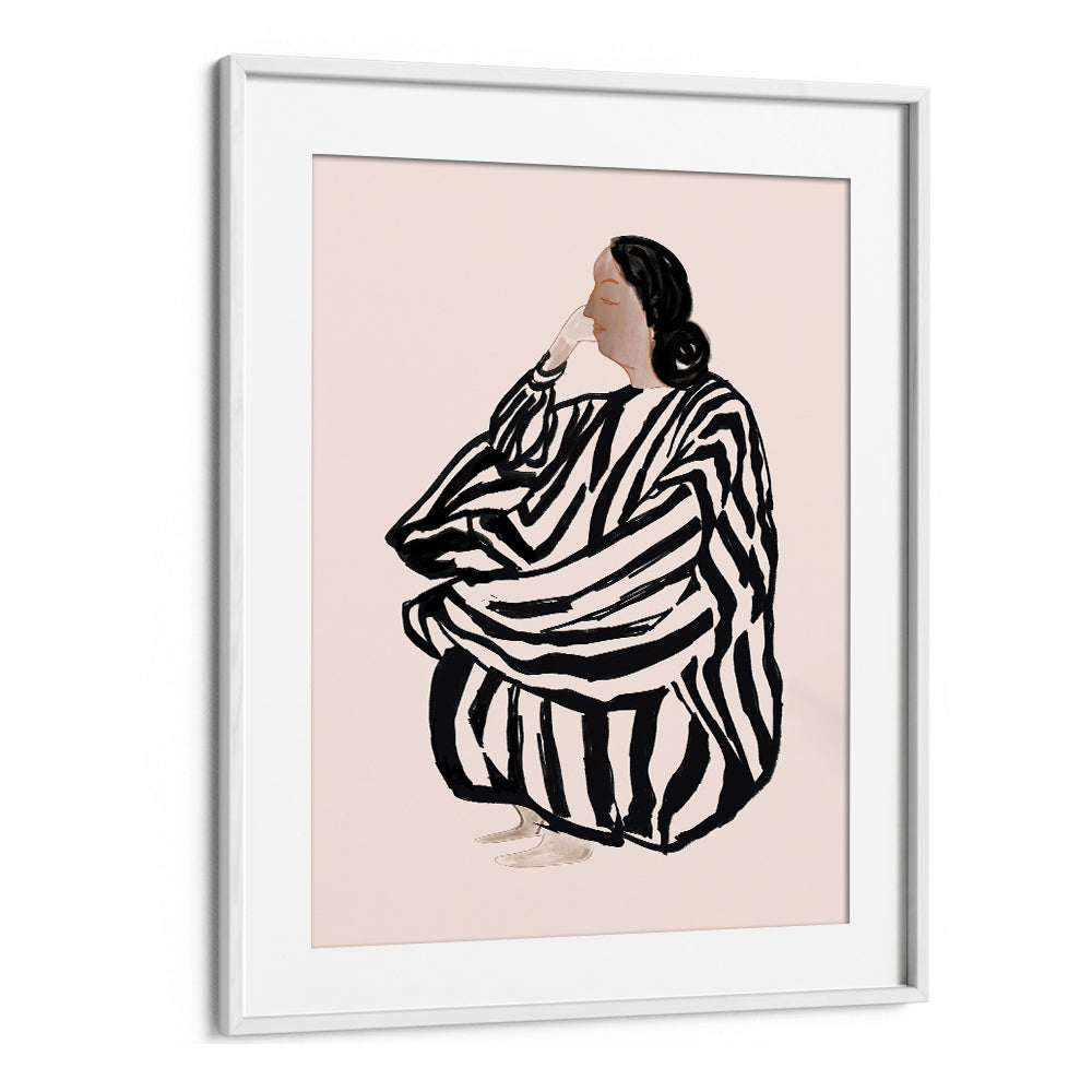 Elegant FEMALE FIGURE II, PORTRAITS showcases craftsmanship in a striking black and white design, enhancing your collection.