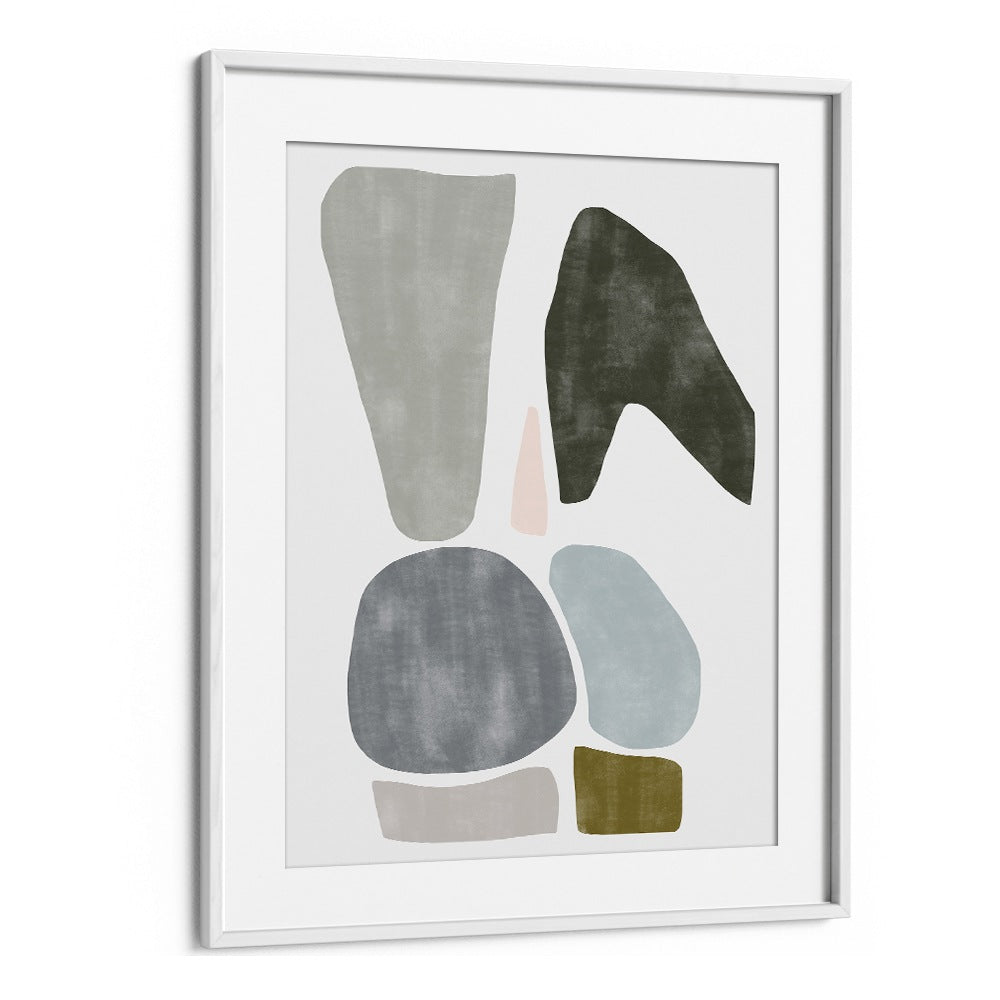 Stylish FIGURE NO I, GEOMETRIC ART PRINTS featuring modern shapes and soft colors, perfect for artistic home décor.