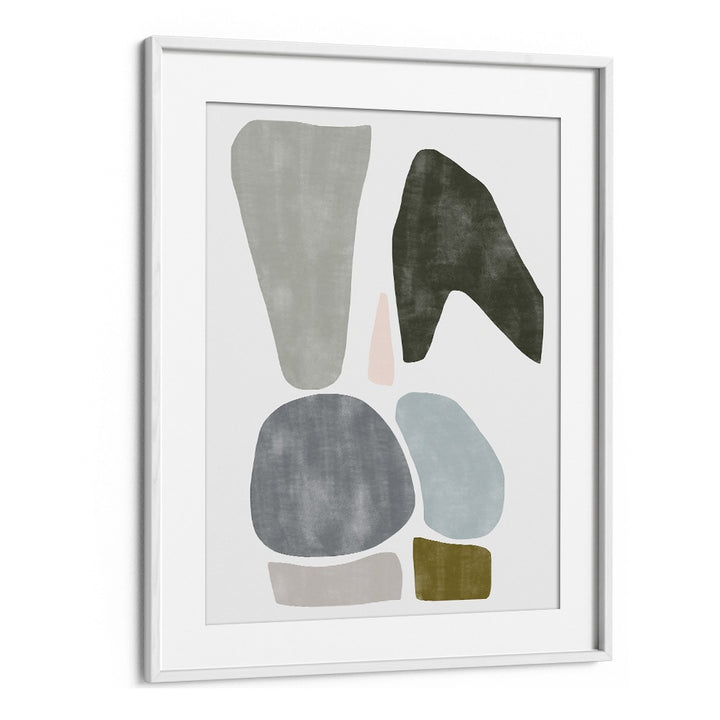 Stylish FIGURE NO I, GEOMETRIC ART PRINTS featuring modern shapes and soft colors, perfect for artistic home décor.