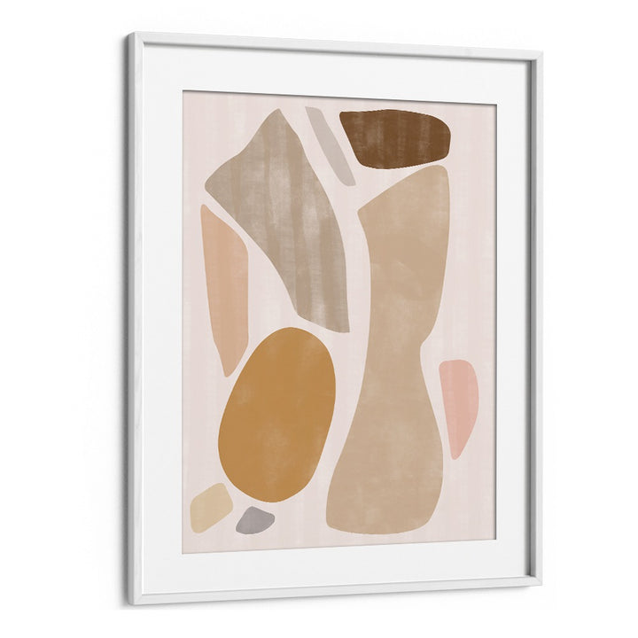 FIGURE NO II, GEOMETRIC ART PRINTS features modern shapes in earthy tones, perfect for contemporary decor.