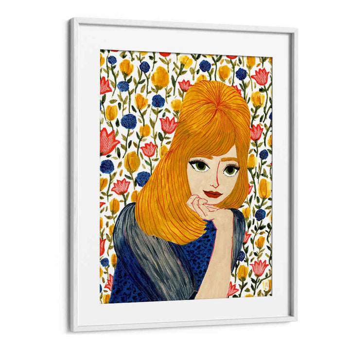 FLORAL BABY PORTRAIT I , PORTRAITS & FIGURATIVE ILLUSTRATIONS